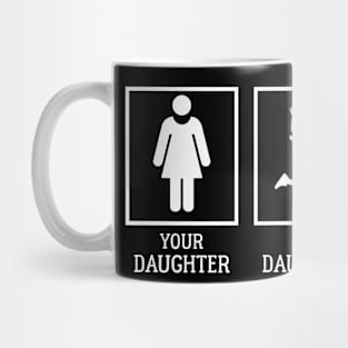 Your Daughter Vs My Daughter For Volleyball Parents Premium Mug